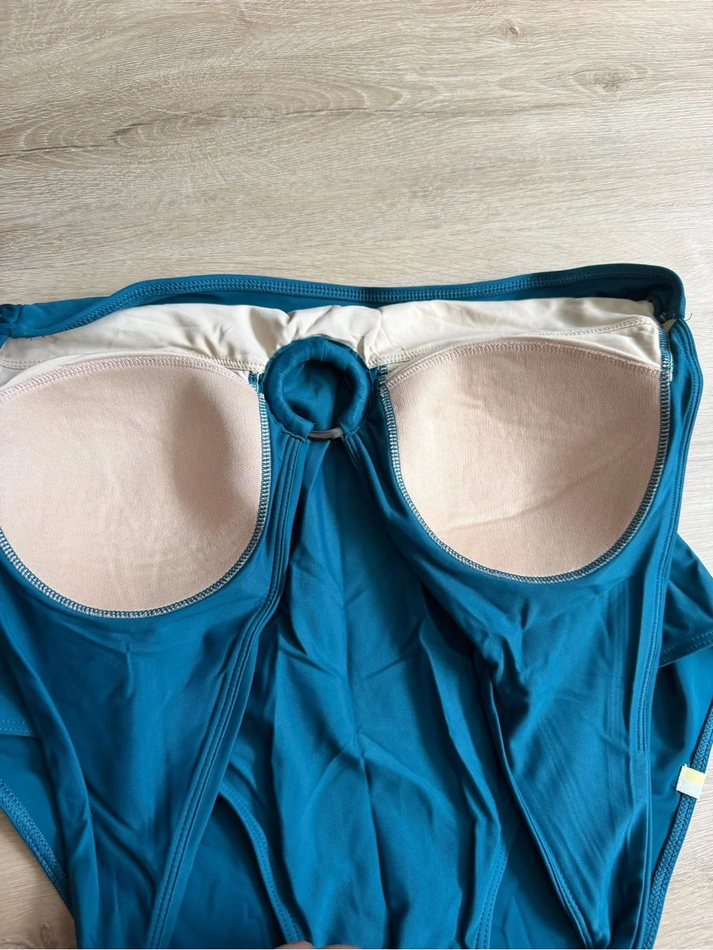 summersalt Teal Halter One-Piece Swimsuit with Ring Detail